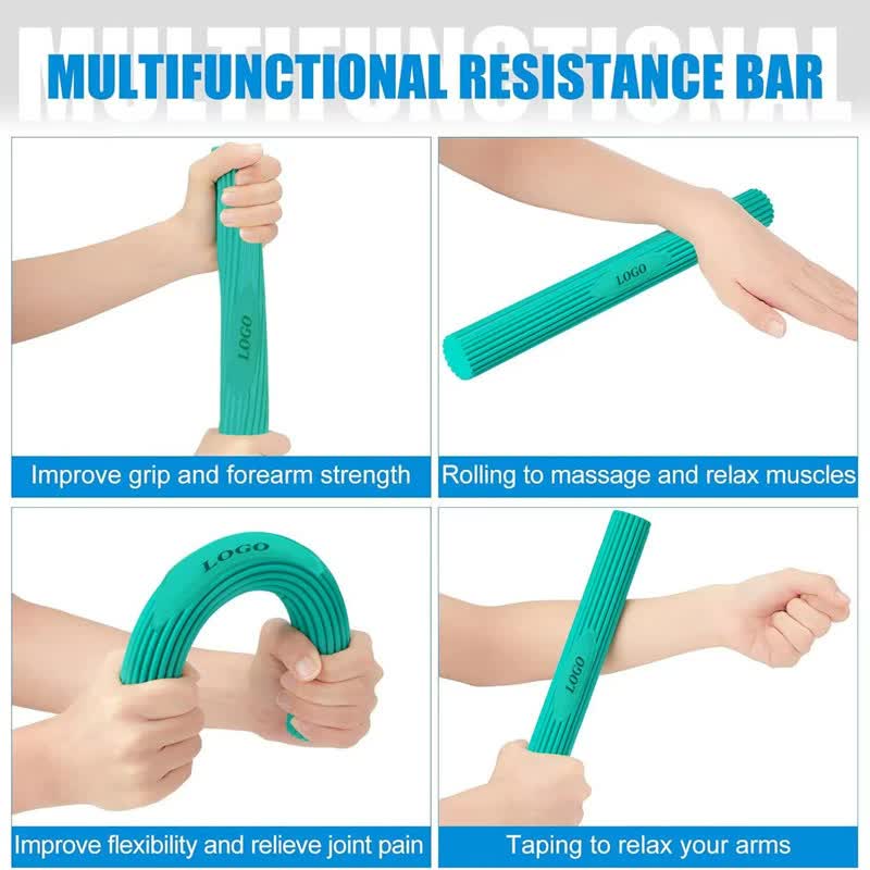Multifunctional Resistance Bar Set | Yoga Fitness Toning Tool, Muscle Relaxation, Grip Strength Improvement | 3-Piece Set with Stretching and Recovery Features (5LB、10LB、15LB)