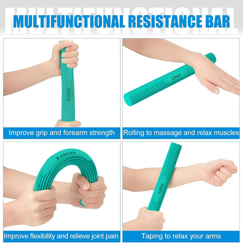 Multifunctional Resistance Bar Set | Yoga Fitness Toning Tool, Muscle Relaxation, Grip Strength Improvement | 3-Piece Set with Stretching and Recovery Features (10LB、15LB、25LB)