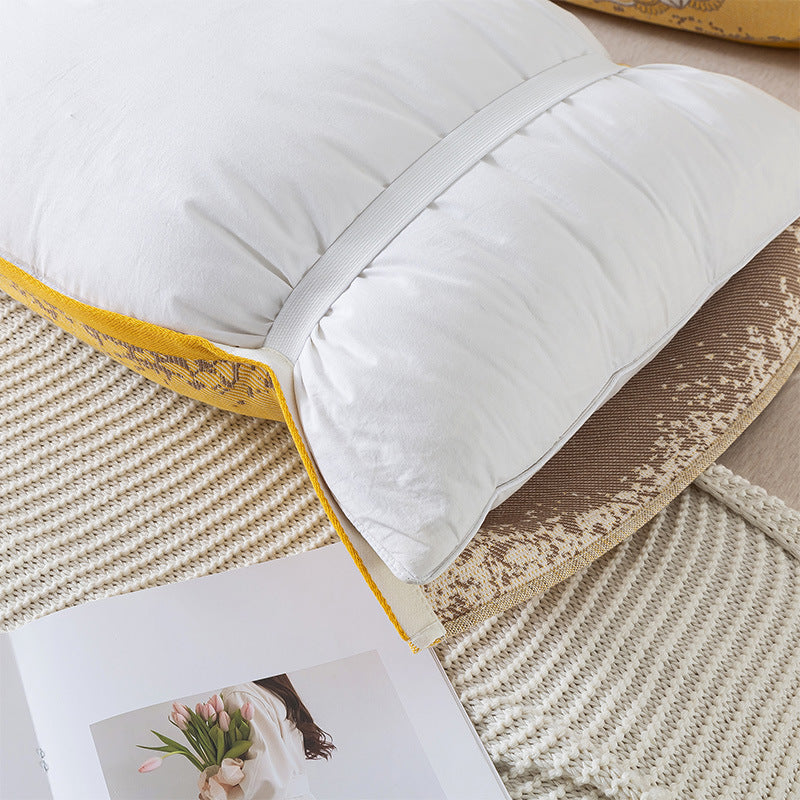 Pair of Adjacent flower room Tied Cotton Gauze Pillow Cover - Secure Fit, Premium Comfort (Insert Not Included)
