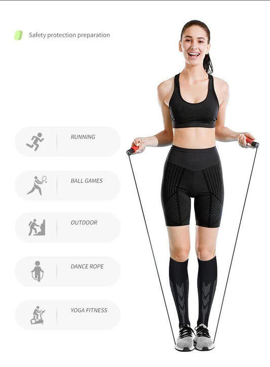 Size M 1 Pair Light Gray Compression Calf Sleeves for Sports - Adjustable Support for Running, Soccer, Hiking & More