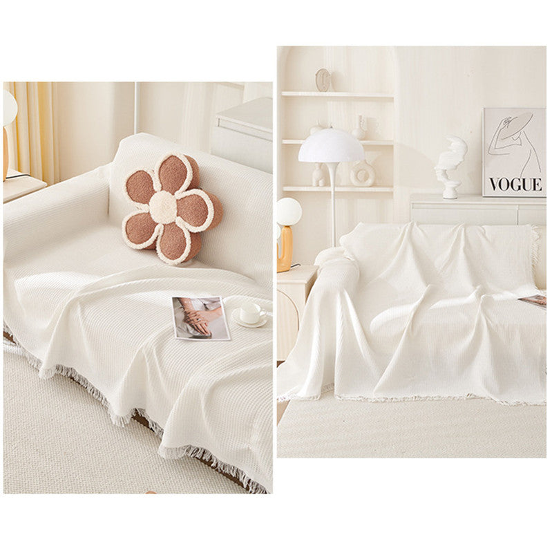 180*340CM Dark Grey Premium Polyester Sofa Throw Blanket, Multi-Seasonal Use, Sofa Protector