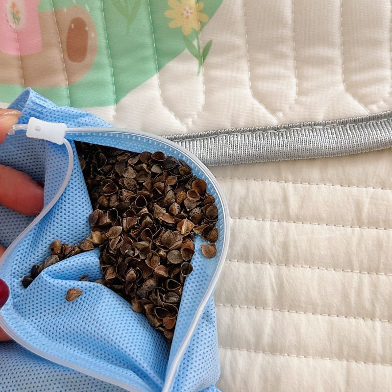 Donuts Pattern 2 Piece Set Kids Cooling Pad Set - 60x120cm Cartoon Latex Mattress Protector, Pillow