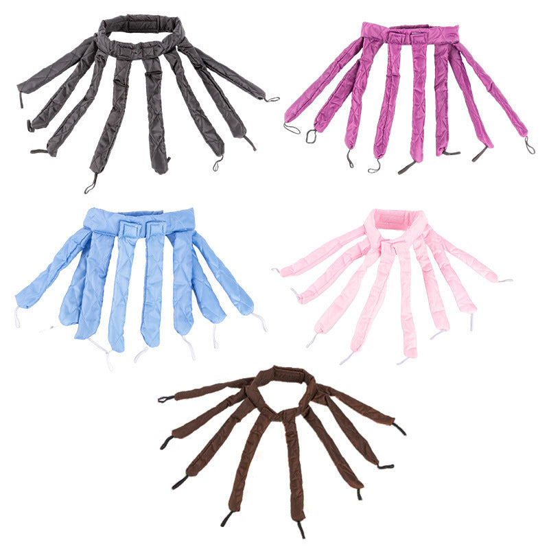 Pink Heatless Octopus Hair Curlers 2-Pack - 50cm Soft Fabric Curling Rods for Effortless, Damage-Free Curls