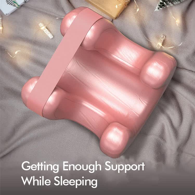 White Beauty Sleep Pillow - Contoured Memory Foam Pillow for Face & Neck Support