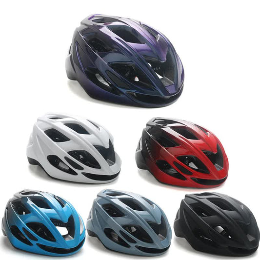 Dark Blue And Black Gradient Lightweight Adult Bicycle Helmet - Adjustable Fit Road & Mountain Bike Safety Headgear (57-62cm)