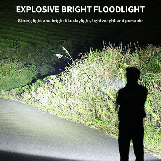 COB+LED Work Light with Digital Display - 180 Degree Rotatable Magnetic Emergency Flashlight with Warning Modes