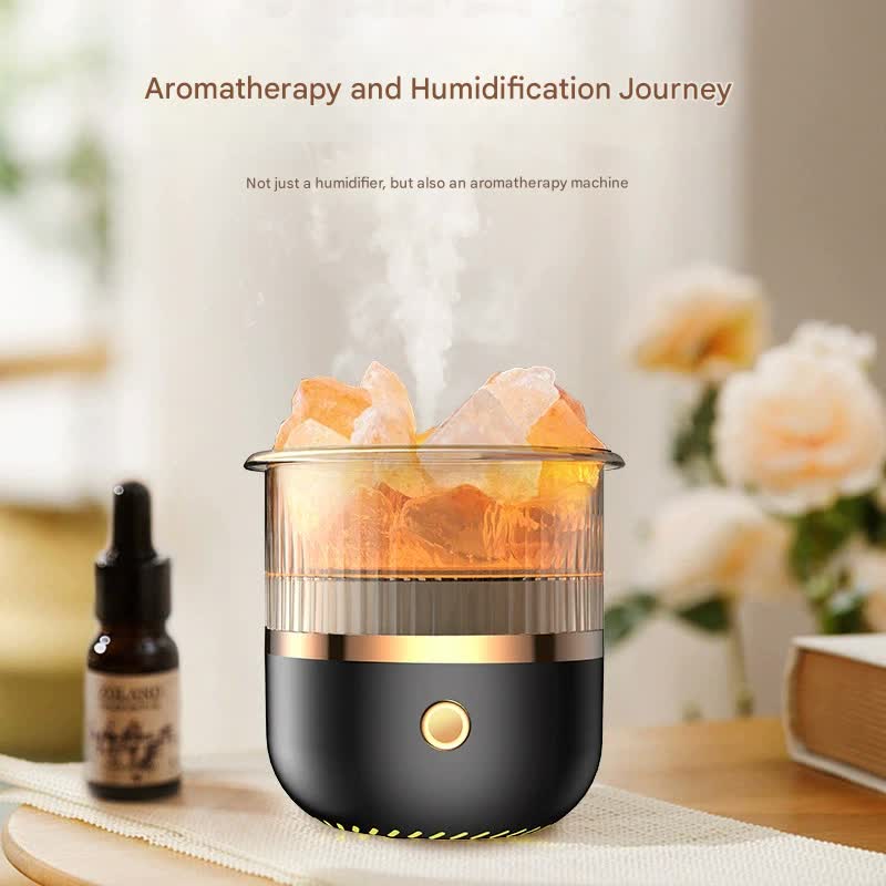 Crystal Humidifier with LED Light - Aromatherapy Diffuser for Home Relaxation(green)