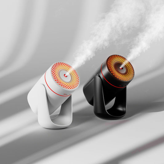 Portable LED Humidifier - Compact Aromatherapy Diffuser with Mist(white)