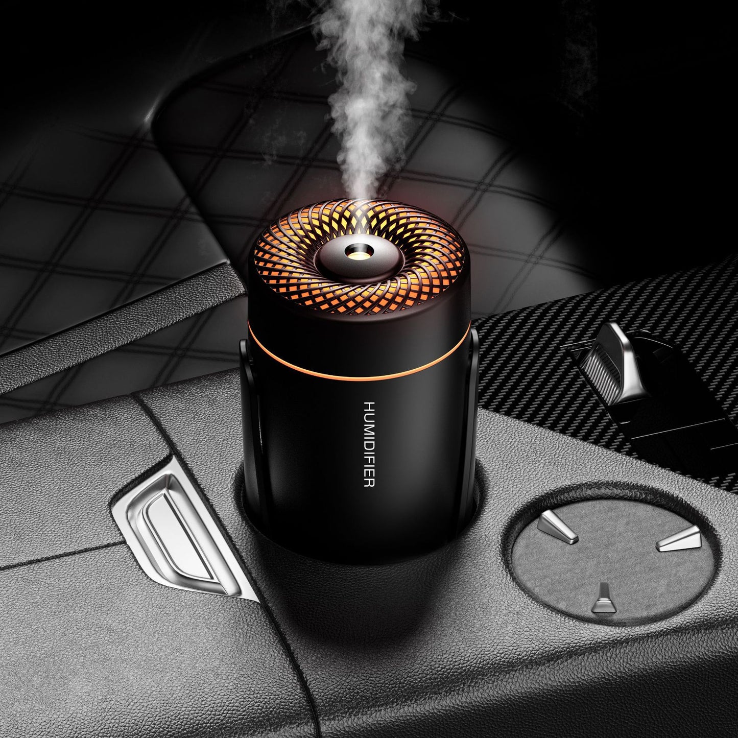 Portable LED Humidifier - Compact Aromatherapy Diffuser with Mist(black)