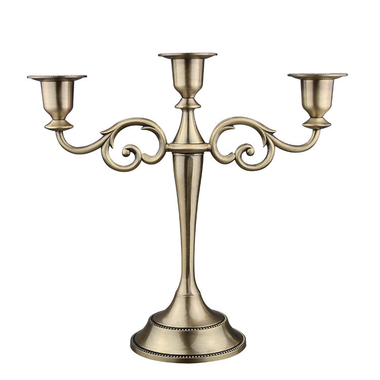 Copper Elegant Metal Candelabra 3 Arm Candle Holder - Decorative Candelabra for Home, Weddings, Events