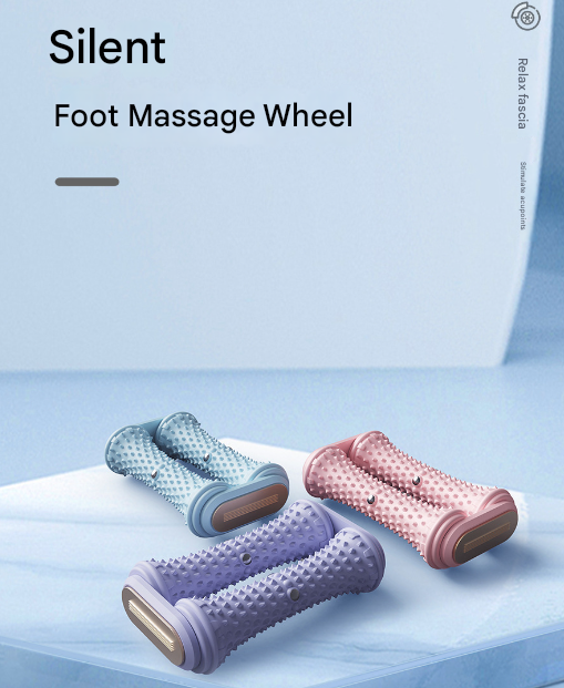 Pink Ergonomic Dual Foot Massage Roller - Deep Tissue Relief for Plantar Fasciitis, Arch Pain & Tired Feet