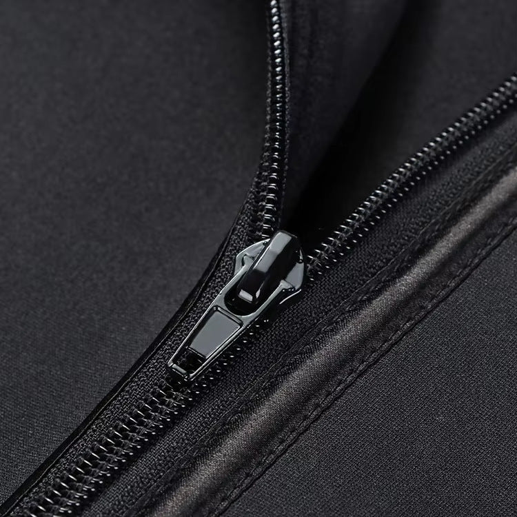 Size 4XL Black Womens Sweat-Enhancing Waist Trainer Belt - Dual Strap Zipper Tummy Control Cincher for Workout & Postpartum Shaping