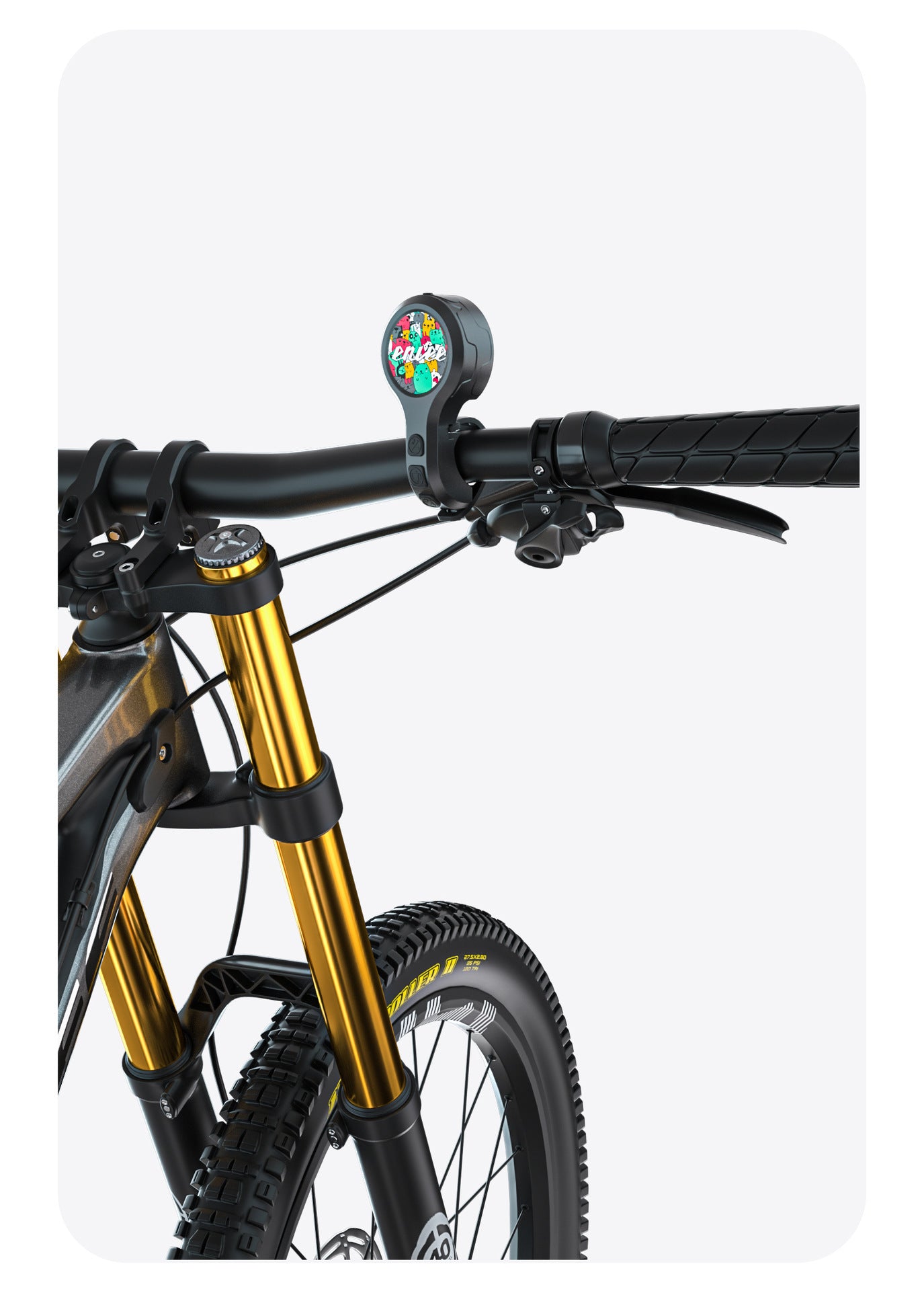 Black Style E Ultra-Loud Electric Bike Horn - 130dB USB Rechargeable, IPX6 Waterproof, Easy Mount Bicycle Safety Bell