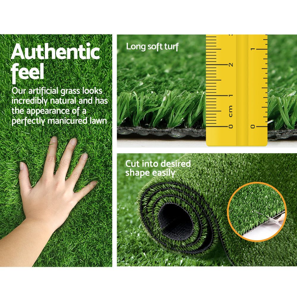 Prime Turf Artificial Grass 2mx10m 10mm Synthetic UN-REAL Lawn Turf Plant Plastic Olive