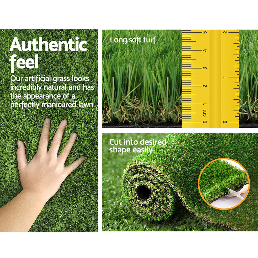 Primeturf 30mm 1mx20m Artificial Grass Synthetic UN-REAL Lawn Turf Plastic Plant 4-coloured