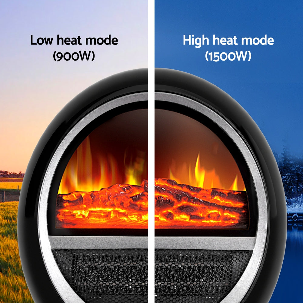 Devanti Electric Fireplace Fire Household Appliances 1500W