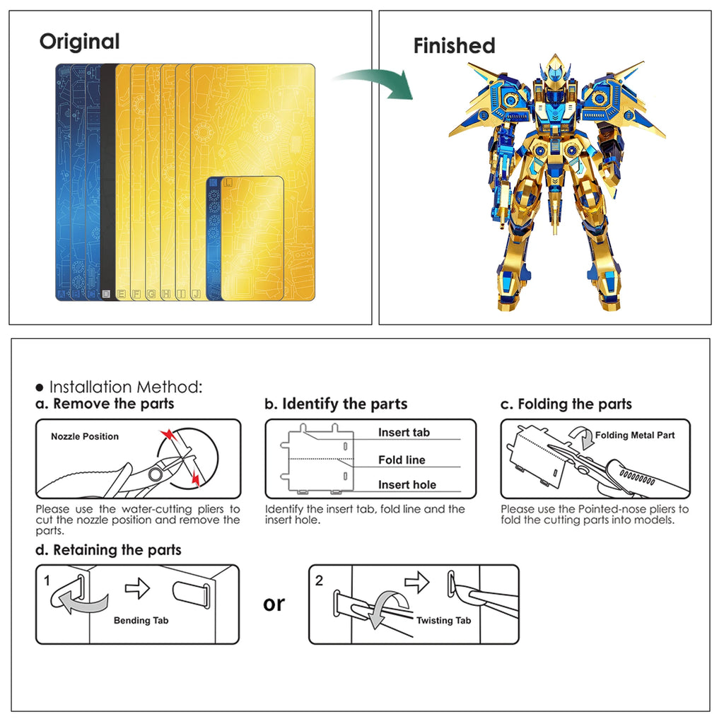 Piececool 3D Metal Puzzle -SKY DOMINATOR Model Building Kits Jigsaw Toy Christmas Birthday Gifts for Adults