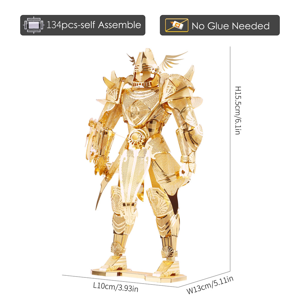 Piececool 3D Metal Puzzle Model Building Kits,Knight Of Firmamient Assemble Jigsaw Toy Christmas Birthday Gifts for Adults