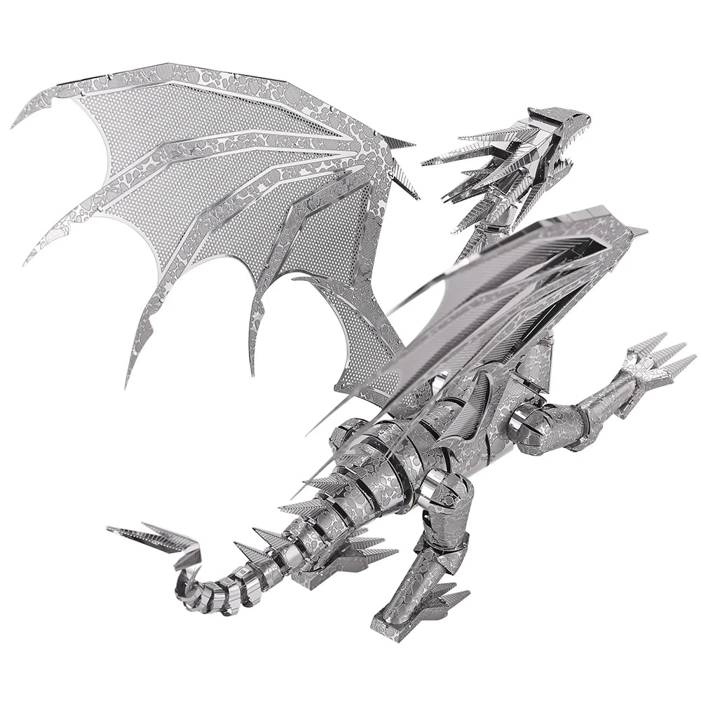 Piececool 3D Metal Puzzles - Dragon Flame DIY Model Building Kits, Ideal Christmas Birthday Gifts for Adults