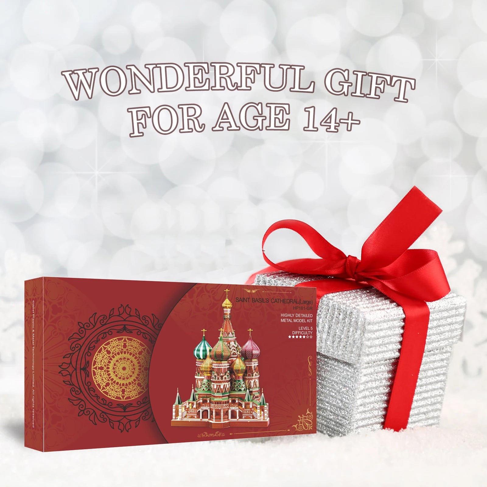 Piececool 3D Metal Puzzle Model Building Kits-Saint Basil's Cathedral Jigsaw Toy ,Christmas Birthday Gifts for Adults