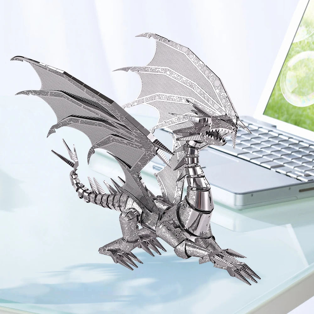 Piececool 3D Metal Puzzles - Dragon Flame DIY Model Building Kits, Ideal Christmas Birthday Gifts for Adults