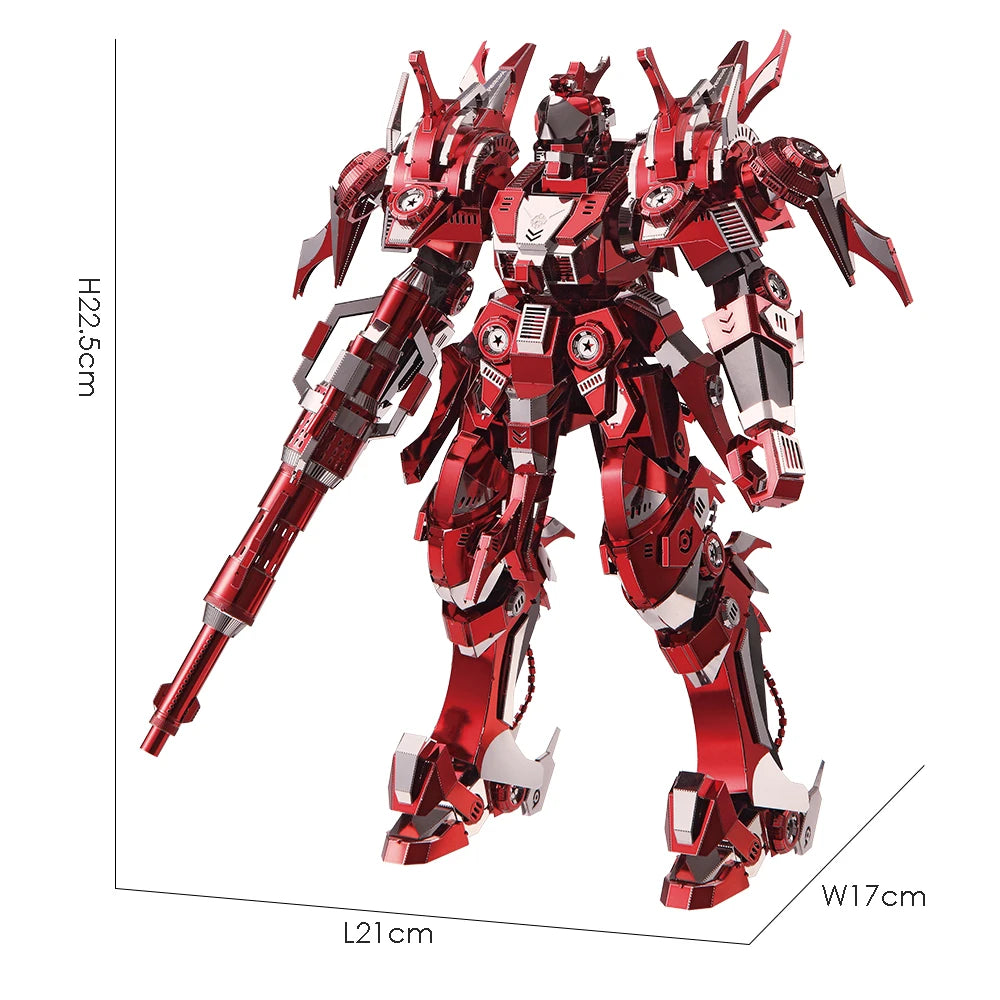 Piececool 3D Metal Puzzle -RED THUNDER Model Building Kits Jigsaw Toy ,Christmas Birthday Gifts for Adults