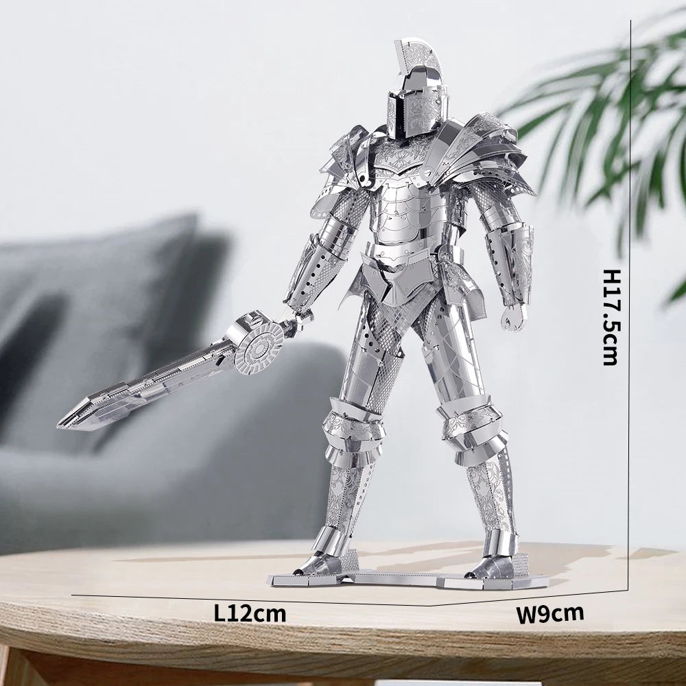 Piececool 3D Metal Puzzle-Black Knight  Armor Model Building Kits DIY Jigsaw Toy For Adults