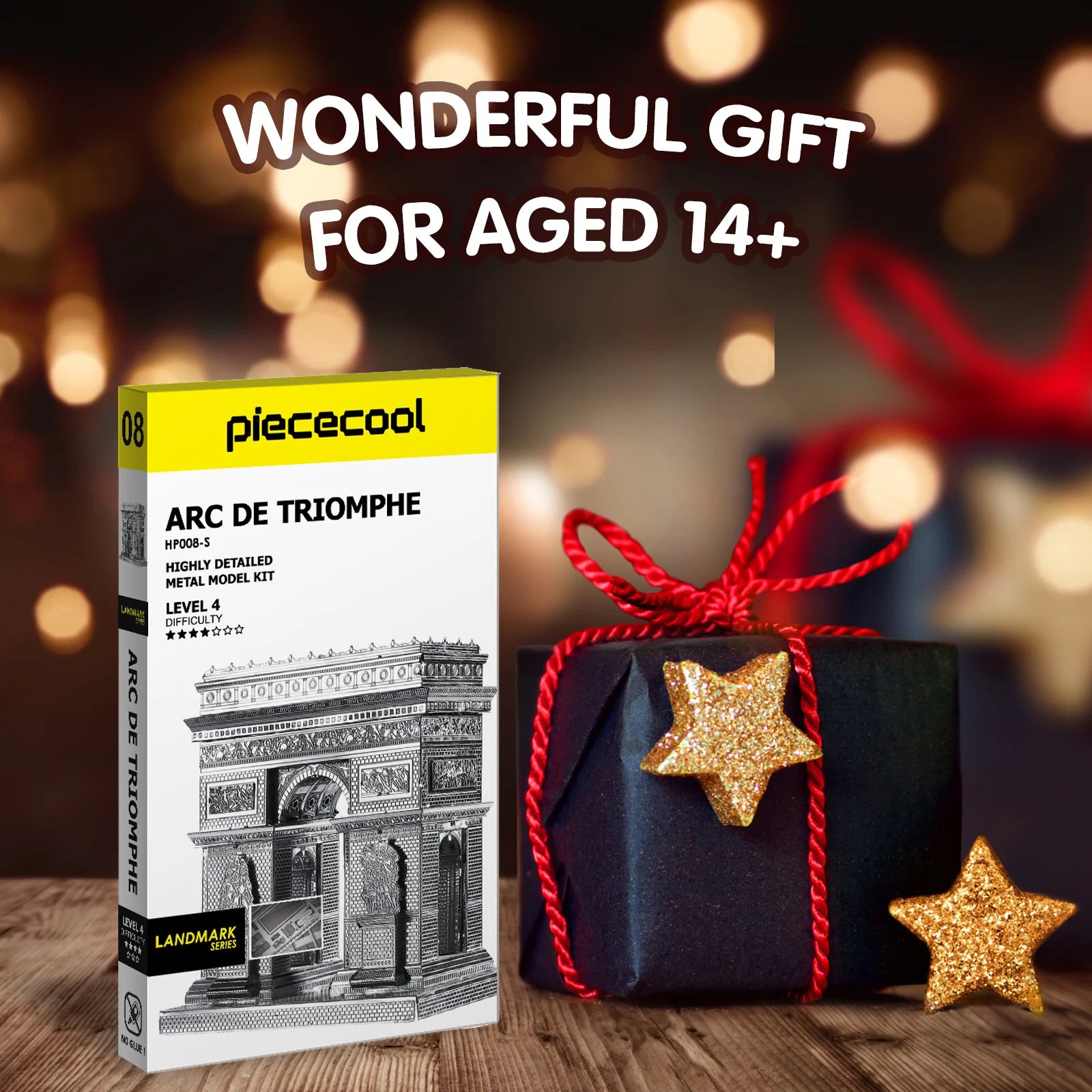 Piececool 3D Metal Puzzle Model Building Kits-Arc De Triom DIY Assemble Jigsaw Toy ,Christmas Birthday Gifts for Adults