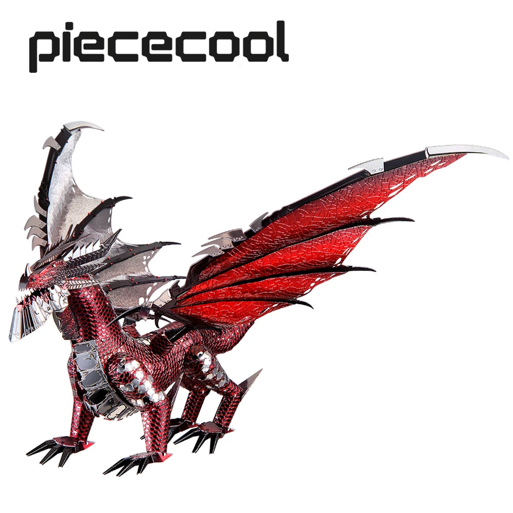 Piececool 3D Metal Puzzle The Black Dragon DIY Model Kits Assemble Jigsaw Toy Desktop Decoration GIFT For Adult