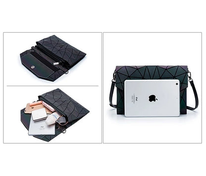 aliwood Envelope Luminous bag Women Shoulder bag Brand Geometry Clutch Chain Females Crossbody Bags Noctilucent Quilted Handbags
