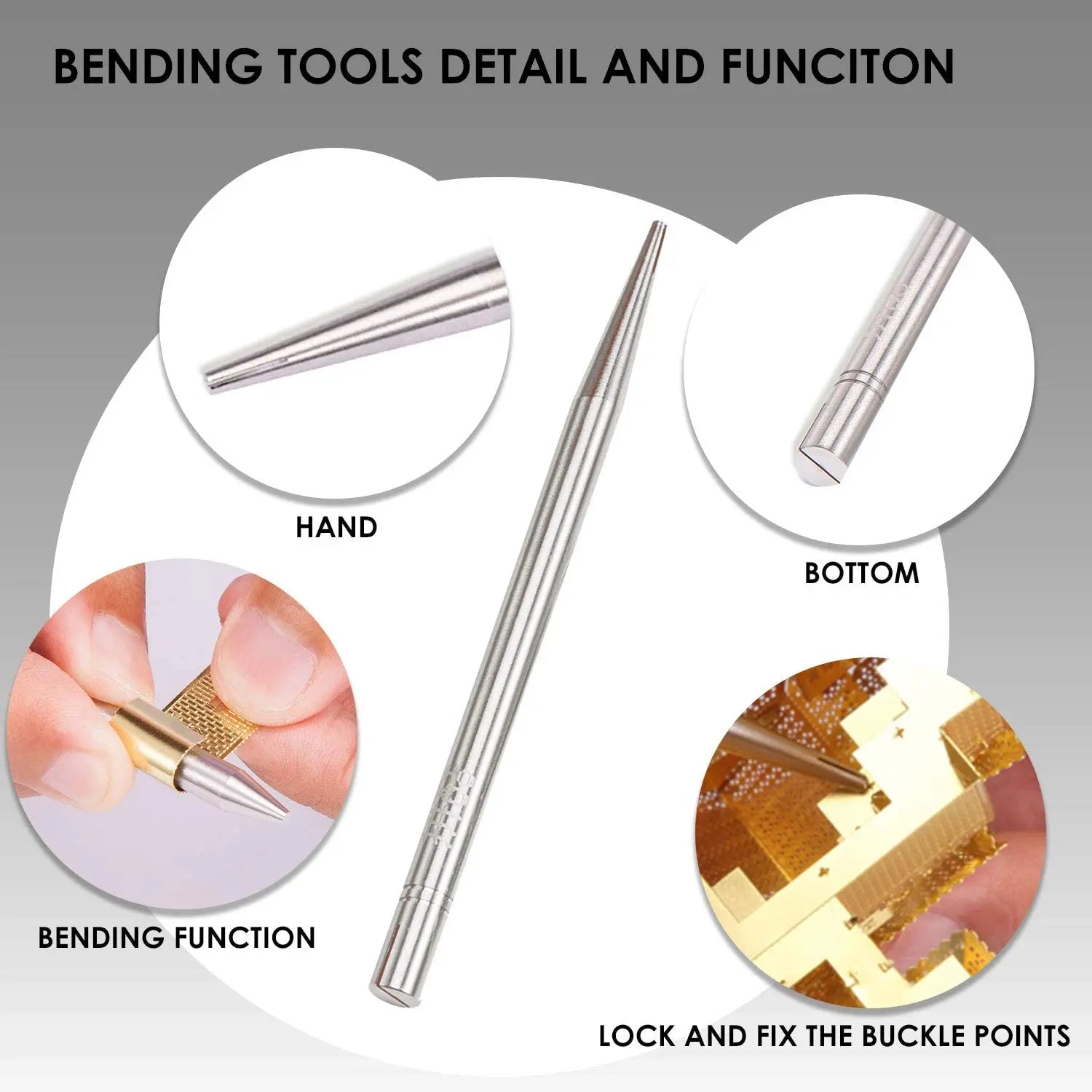 Piececool 6Pcs Bending Assist Tools Kit for DIY 3D Jigsaw Metal Puzzle