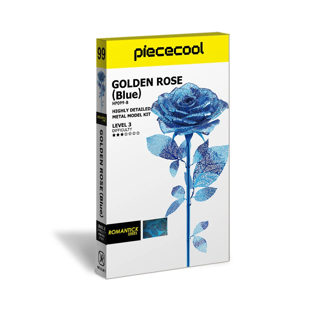 Piececool 3D Metal Puzzle DIY Jigsaw Model Building Kits For Girlfriend And Wife Romantic Red Rose Crafts Birthday Gift