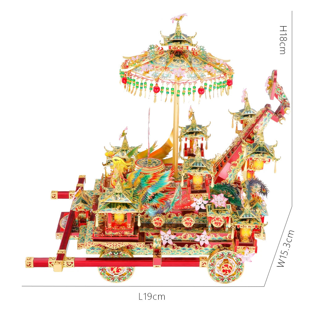 Piececool 3D Metal Puzzle-PHOENIX FESTOONED VEHICLE Model Building Kits DIY Jigsaw Toy For Adults