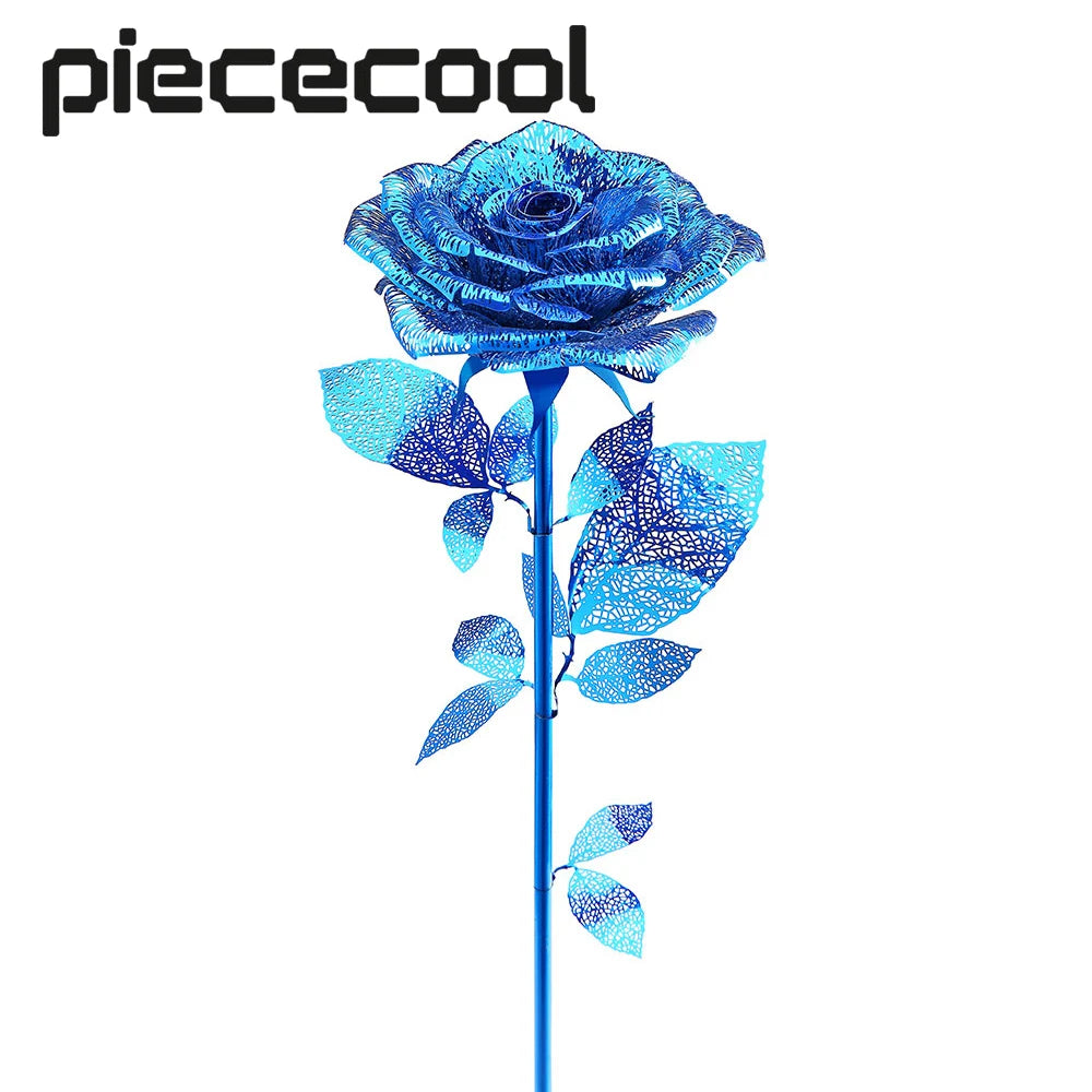 Piececool 3D Metal Puzzle DIY Jigsaw Model Building Kits For Girlfriend And Wife Romantic Red Rose Crafts Birthday Gift