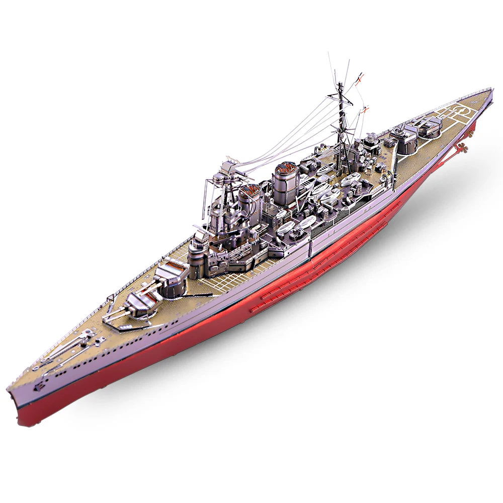 Piececool 3D Metal Puzzle Model Building Kits - Battleship HMS HOOD Jigsaw Toy ,Christmas Birthday Gifts for Adults