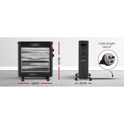 Devanti 2200W Infrared Heater Radiant Household Appliances