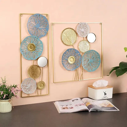 Mirror Wall Art Modern Wall Sculpture Art Home Decoration Multifunctional Round Metal Wall Art Decor Flexible Minimalist Mirror