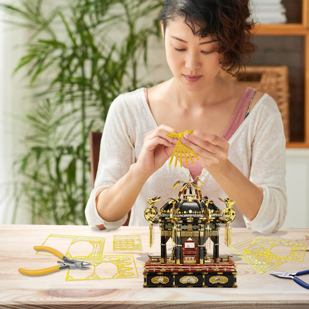 Piececool 3D Metal Puzzle Japan Takamikura Throne Jigsaw DIY Kits for Home Decoration Assembly Model Kits