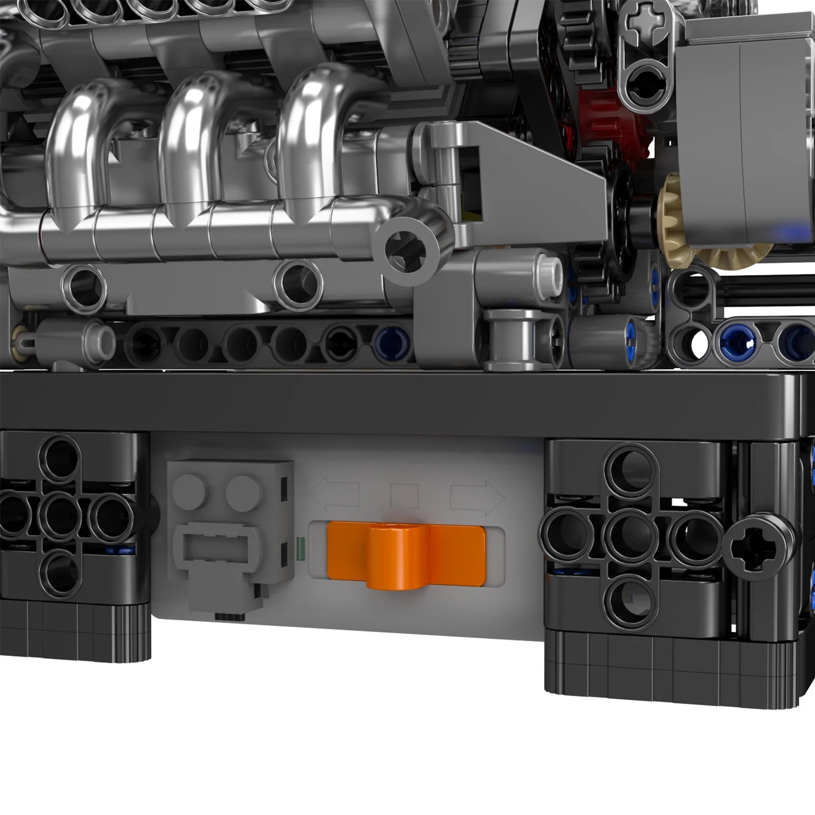 737pcs Brick 10206 V8 Engine Model kit That Runs, 8-Cylinder Petrol Engine Combustion Battery/Motor Blocks Sets STEM Toy Gift