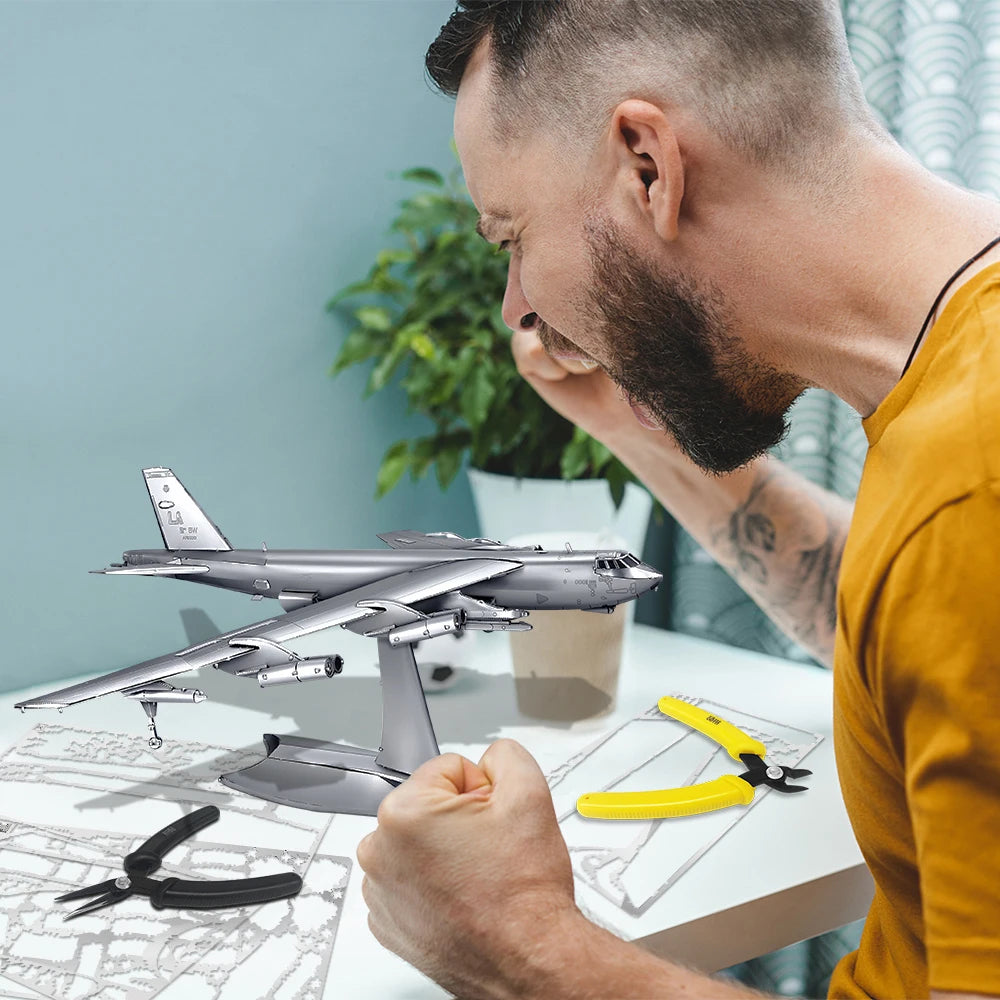 Piececool 3D Metal Puzzles Airplane Aircraft Model Kits Assembly DIY Toys for Adult Plane Craft Christmas Gifts 169pcs
