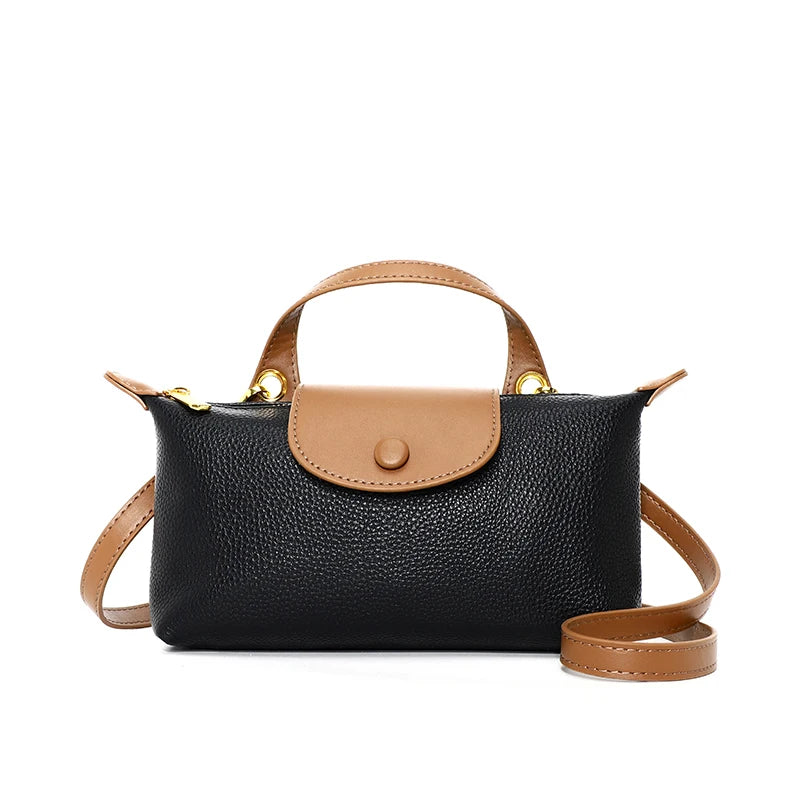 100% cowhide Crossbody Cowhide Cell Phone Shoulder Bag Genuine Leather Messenger Bag Fashion Daily Use For Women Wallet HandBag