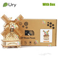 Rotatable DIY 3D Puzzles Windmill Ferris Wheel Music Octave Box Wooden Model Mechanical Kits Assembly Decor Toys Gifts for Kids