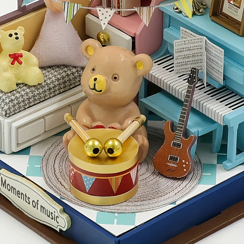 3D Dollhouse Kit for Adults - DIY Miniature House Craft for Stress Relief, Creative Christmas & Black Friday Gift, Home Decor