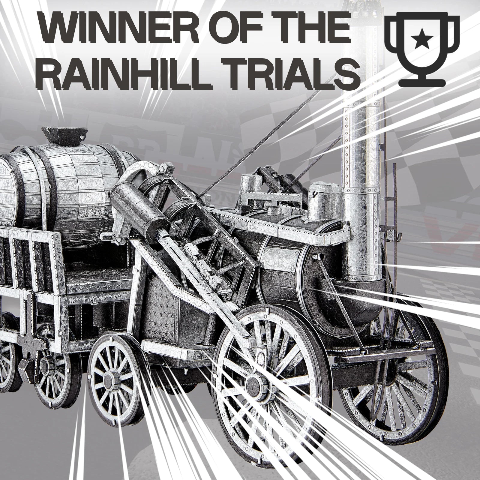 Piececool Metal 3D Puzzles Rocket (Lokomotive) Diy Assembly Metal Model Kits DIY Jigsaw Building Blocks Best Gifts for Adult