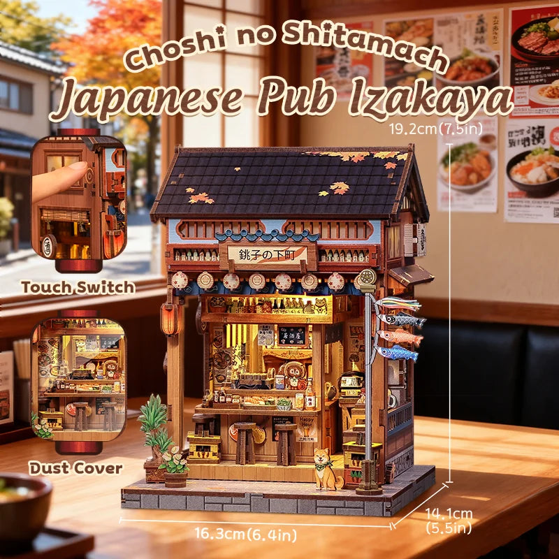 CUTEBEE Wooden Miniature House DIY Book Nook Kit 3D Magic Dollhouse Bookshelf Insert for Home Desk Decorative Display Gift Ideas