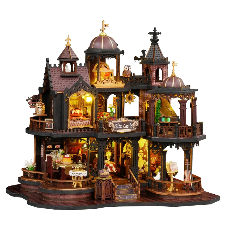 New DIY Edinsburg Castle Miniature Kit - Handcrafted 3D Book Nook Model, Creative Christmas & Black Friday Gift Idea