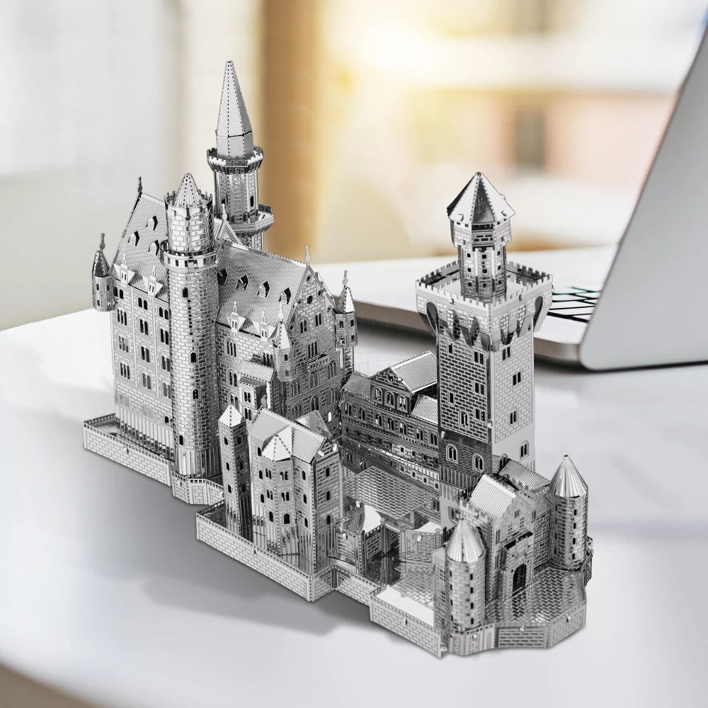 Piececool 3D Metal Puzzle Castle Model Building Kits DIY Toys Jigsaw for Teen Adult Birthday Gifts