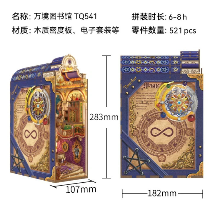 Tonecheer Monet Giverny Garden DIY Book Nook Bookend Diorama Model Kit 3D Wooden Puzzle Dollhouse Decoration Birthday Toys Gifts