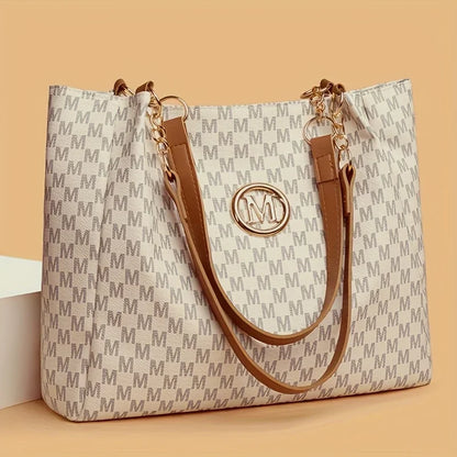 New Large Capacity Tote Bag Vintage PU Leather Shoulder Bag Women's Premium Versatile Casual Bag Women's Armpit Bag Niche Design