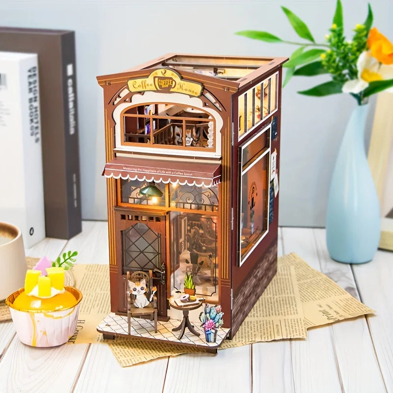 1pc,DIY Book Nook Kit,Assembly Model Kit,Bookshelf Decor,Home Decor Micro Model,The perfect gift for teenagers and adults